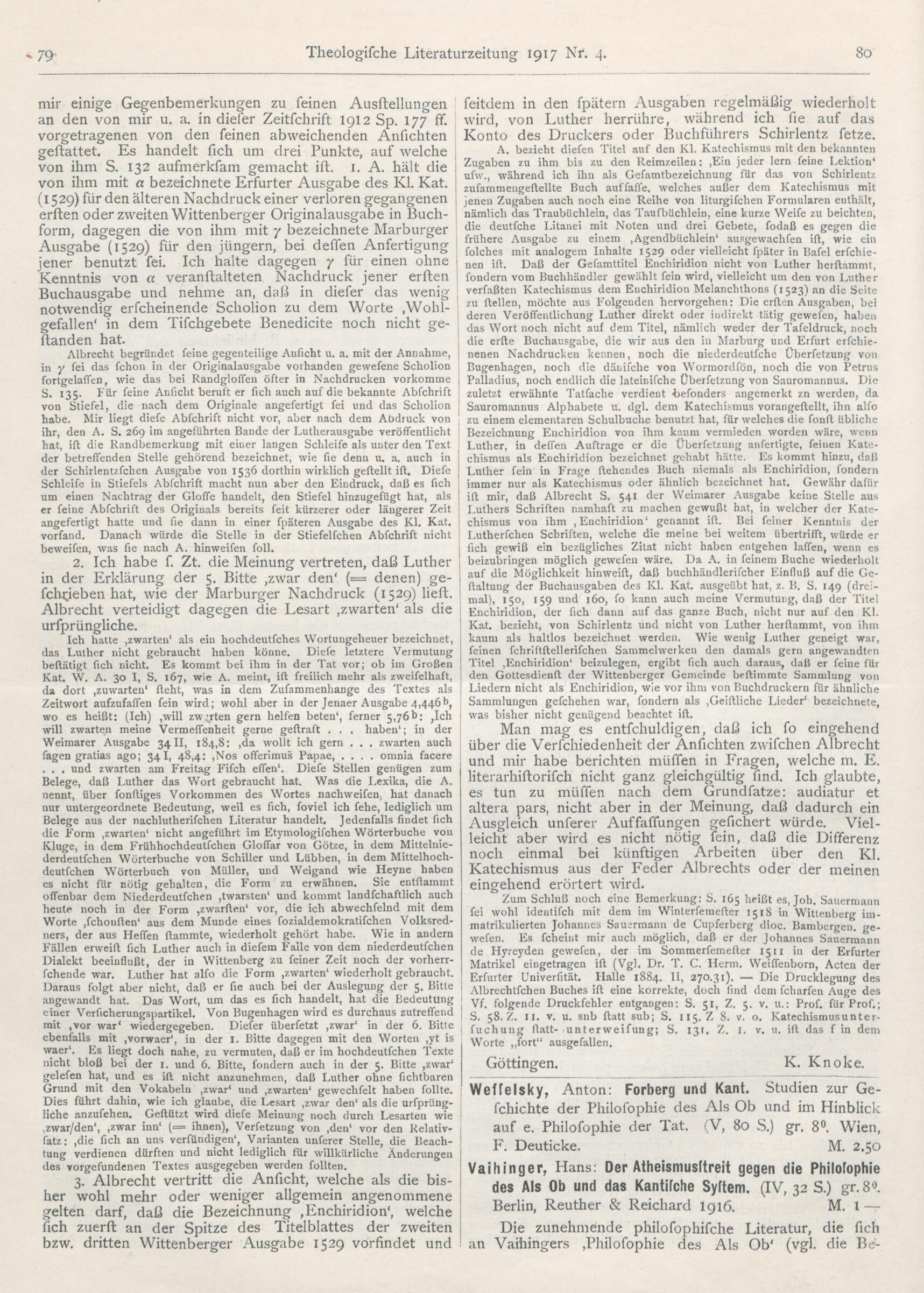 Harnack Adolf von [Begr ] Theologische Literaturzeitung Monatsschrift für das gesamte Gebiet der Theologie und Religionswissenschaft 42 1917